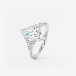 Marquise Cluster Lab Grown Diamond Engagement Ring