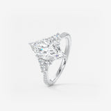 Marquise Cluster Lab Grown Diamond Engagement Ring