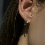 0.6 TCW Oval Lab Grown Diamond Hoop Earrings