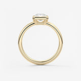 Radiant Bezel Lab Grown Diamond Engagement Ring