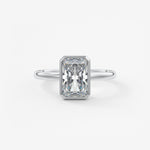 Radiant Bezel Lab Grown Diamond Engagement Ring
