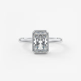 Radiant Bezel Lab Grown Diamond Engagement Ring