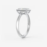Radiant Bezel Lab Grown Diamond Engagement Ring
