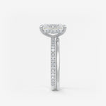 Radiant Hidden Halo Pave Lab Grown Diamond Engagement Ring
