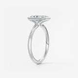 Radiant Bezel Lab Grown Diamond Engagement Ring
