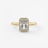 Radiant Bezel Lab Grown Diamond Engagement Ring