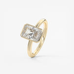 Radiant Bezel Lab Grown Diamond Engagement Ring