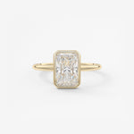 Radiant Bezel Lab Grown Diamond Engagement Ring