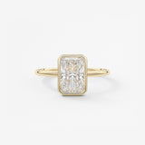 Radiant Bezel Lab Grown Diamond Engagement Ring