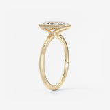 Radiant Bezel Lab Grown Diamond Engagement Ring