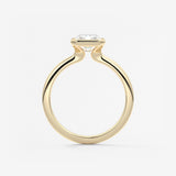 Radiant Bezel Lab Grown Diamond Engagement Ring