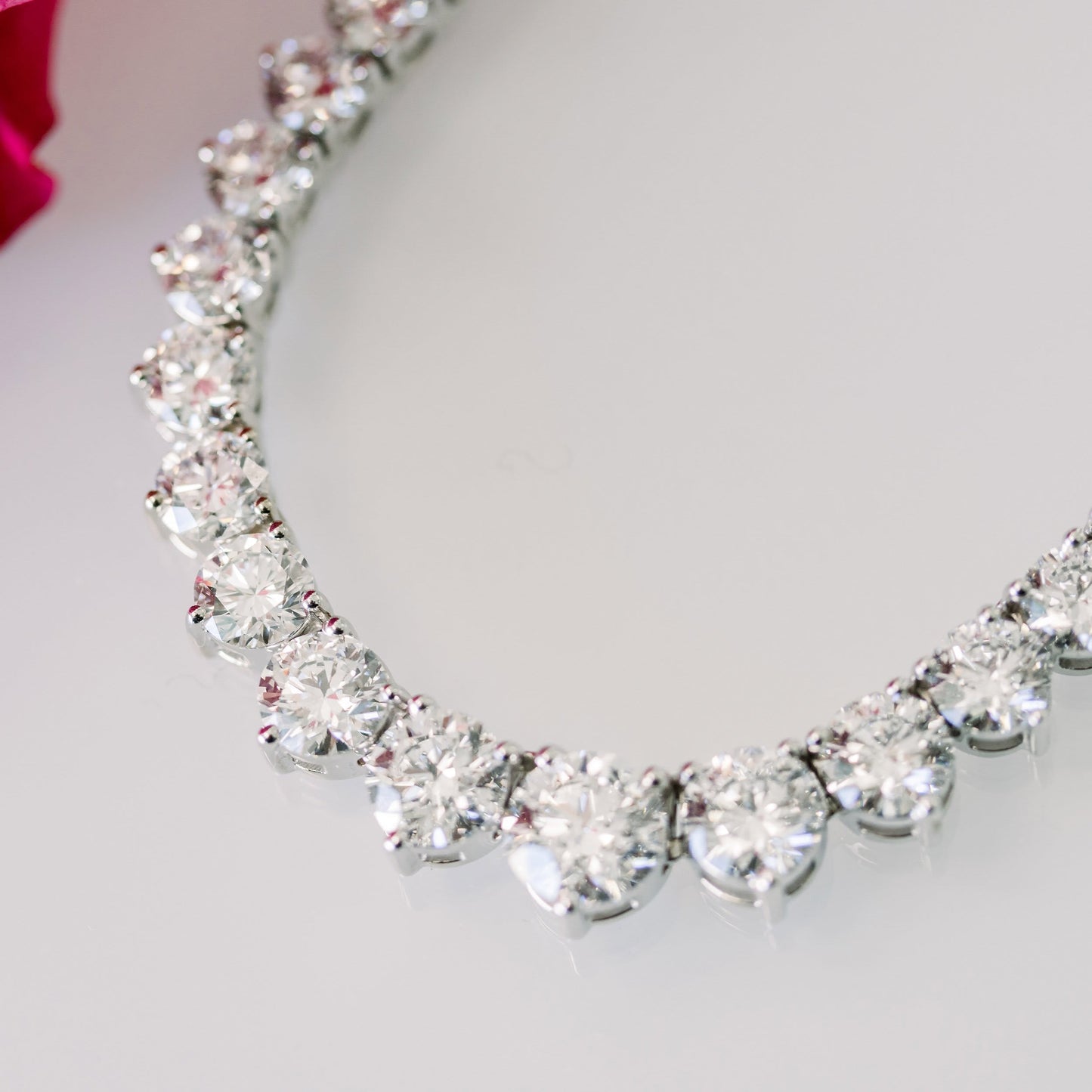 
                  
                    10 TCW Round Cut Moissanite Necklace With Tennis Style
                  
                