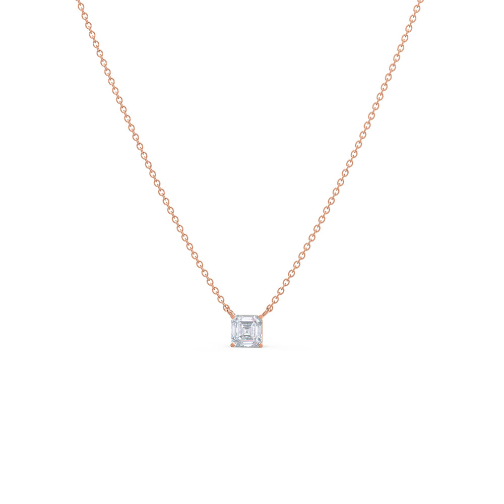 
                  
                    0.50 CT Floating Asscher Cut Moissanite Necklace With Solitaire Style
                  
                