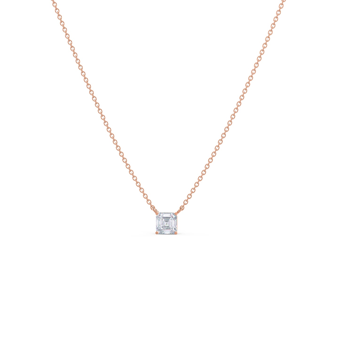 
                  
                    0.50 CT Floating Asscher Cut Moissanite Necklace With Solitaire Style
                  
                