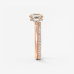 Asscher Hidden Halo Lab Grown Diamond Engagement Ring