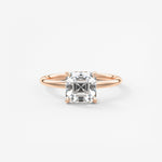 Asscher Hidden Halo Lab Grown Diamond Engagement Ring