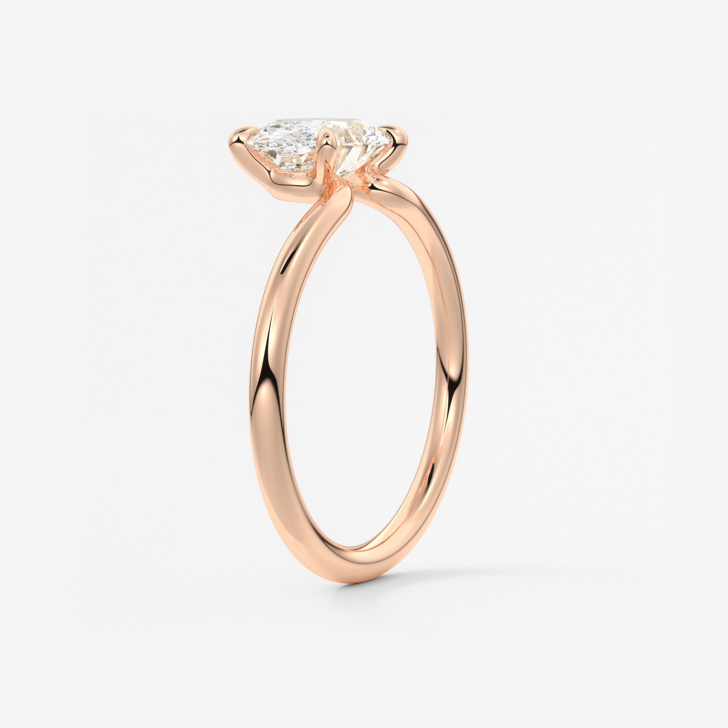 Oval Solitaire Lab Grown Diamond Engagement Ring