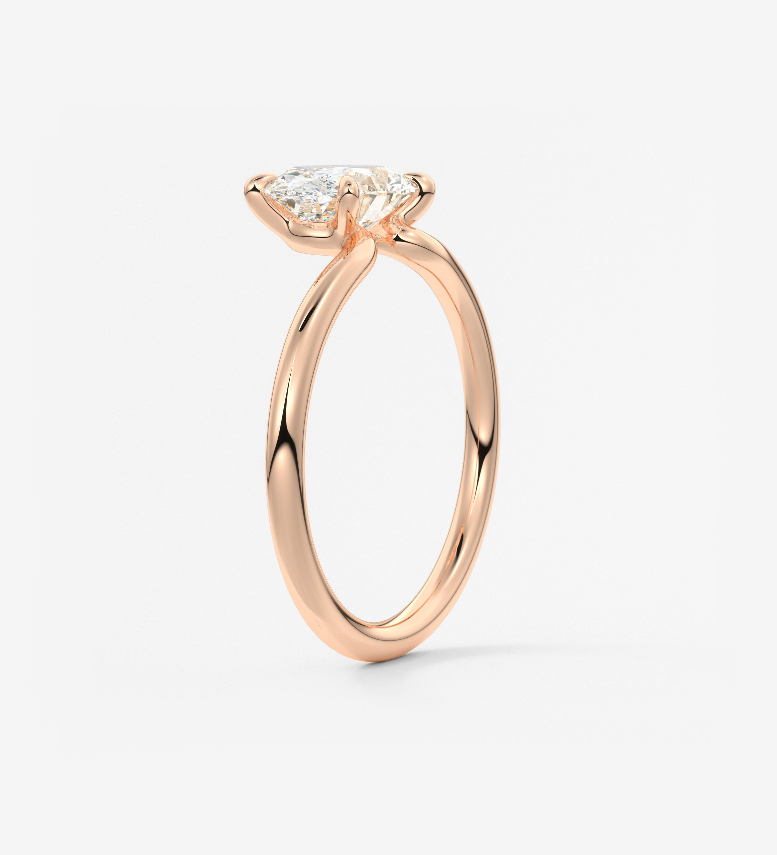 Oval Solitaire Lab Grown Diamond Engagement Ring