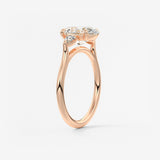 Oval Three Stone Lab Grown Diamond Engagement Ring