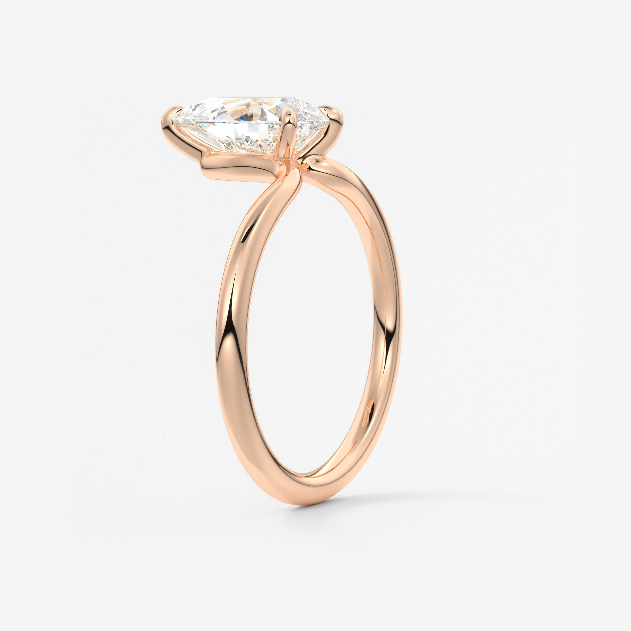Pear Solitaire Lab Grown Diamond Engagement Ring