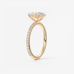 Oval Pave Lab Grown Diamond Engagement Ring