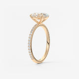 Oval Pave Lab Grown Diamond Engagement Ring