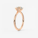 Round Half Bezel Lab Grown Diamond Engagement Ring