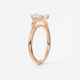Cushion Three Stone Lab Grown Diamond Engagement Ring