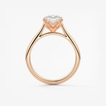 Cushion Cathedral Lab Grown Diamond Engagement Ring