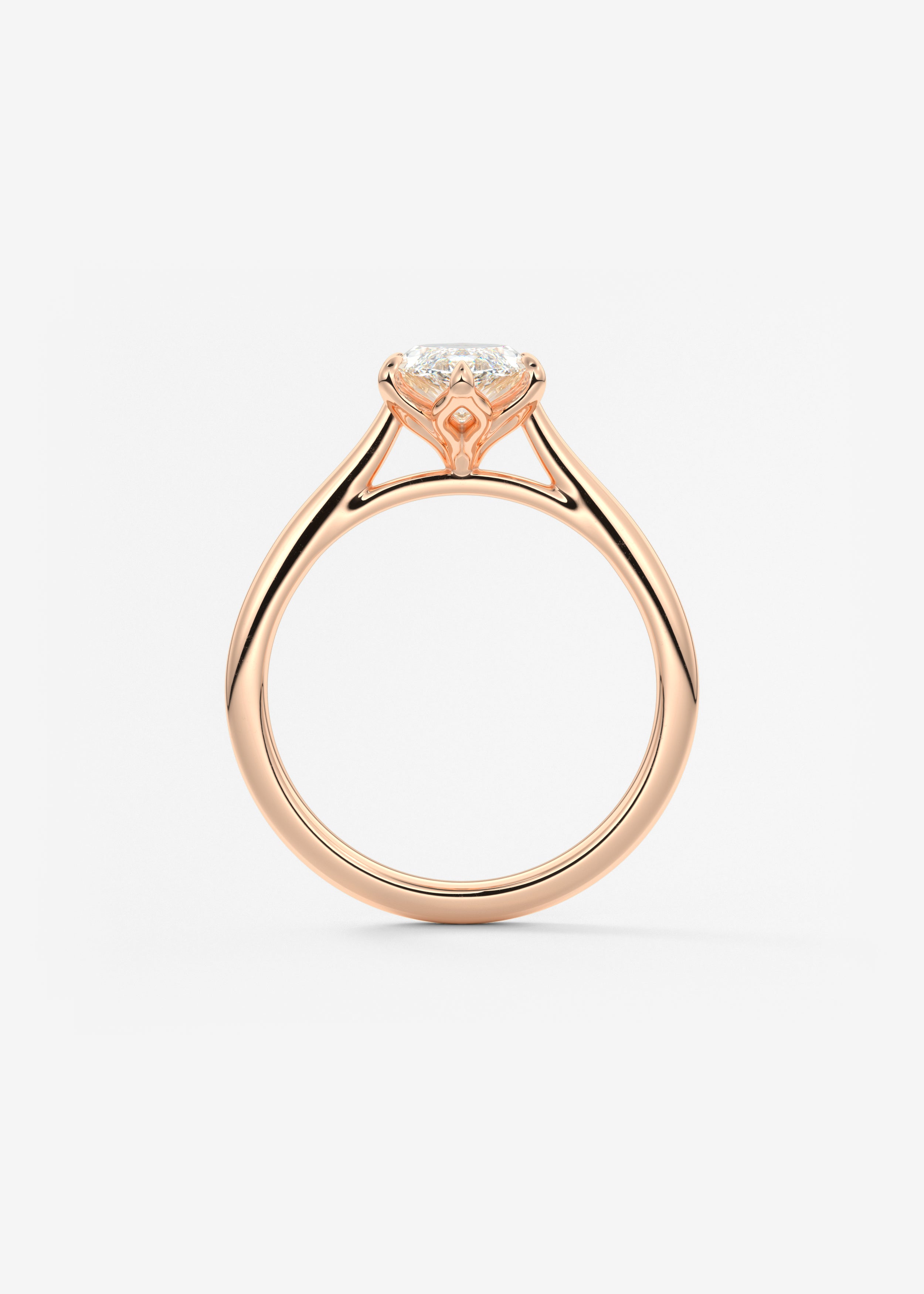 Marquise Cathedral Lab Grown Diamond Engagement Ring