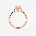 Oval Cathedral Lab Grown Diamond Engagement Ring