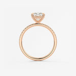 Cushion Pave Lab Grown Diamond Engagement Ring