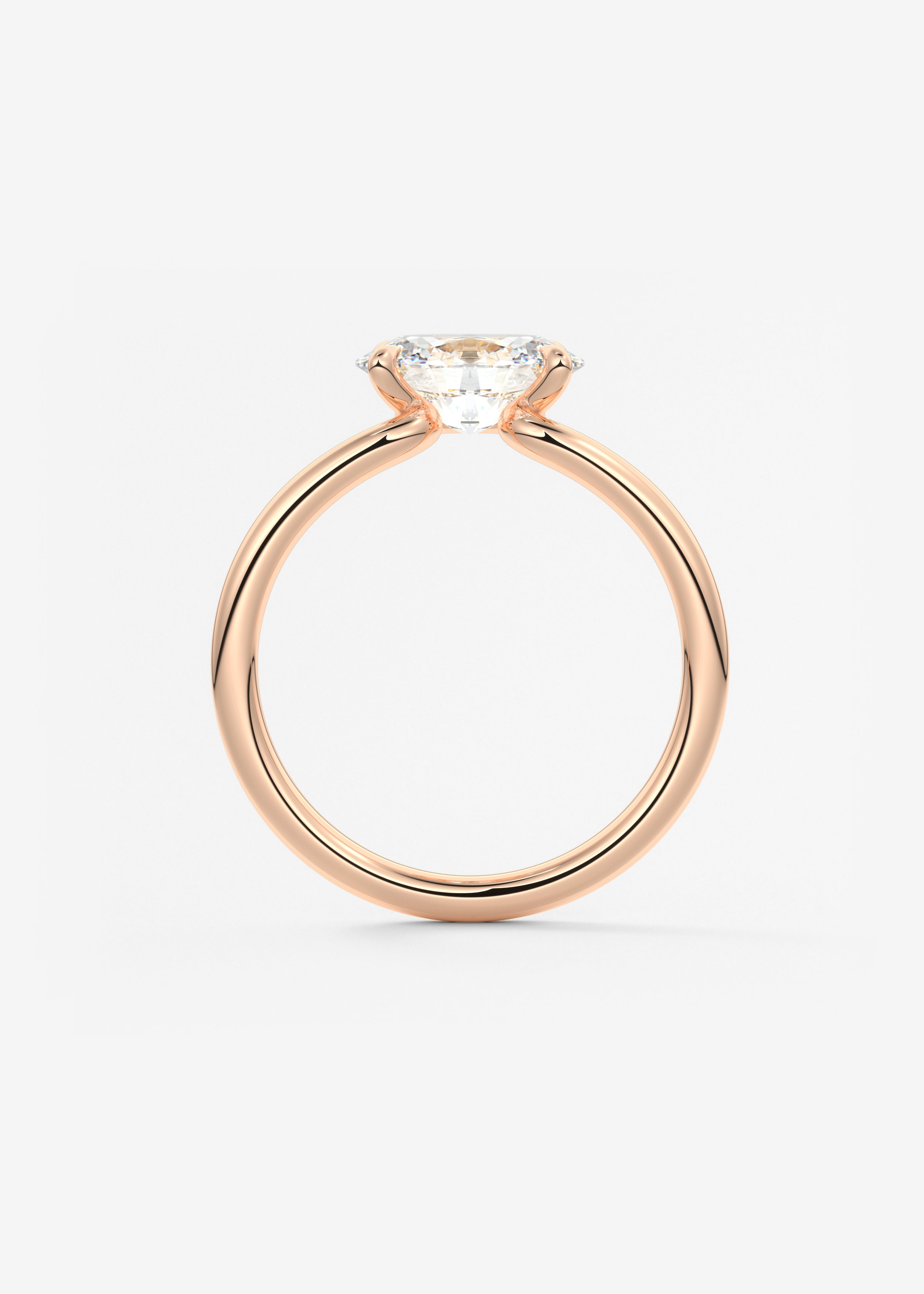 Oval Solitaire Lab Grown Diamond Engagement Ring