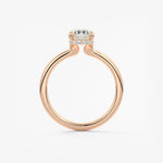 Emerald Hidden Halo Lab Grown Diamond Engagement Ring