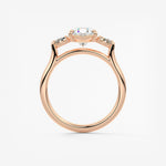 Oval Three Stone Lab Grown Diamond Engagement Ring