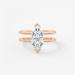 Marquise Cathedral Lab Grown Diamond Engagement Ring