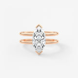 Marquise Cathedral Lab Grown Diamond Engagement Ring