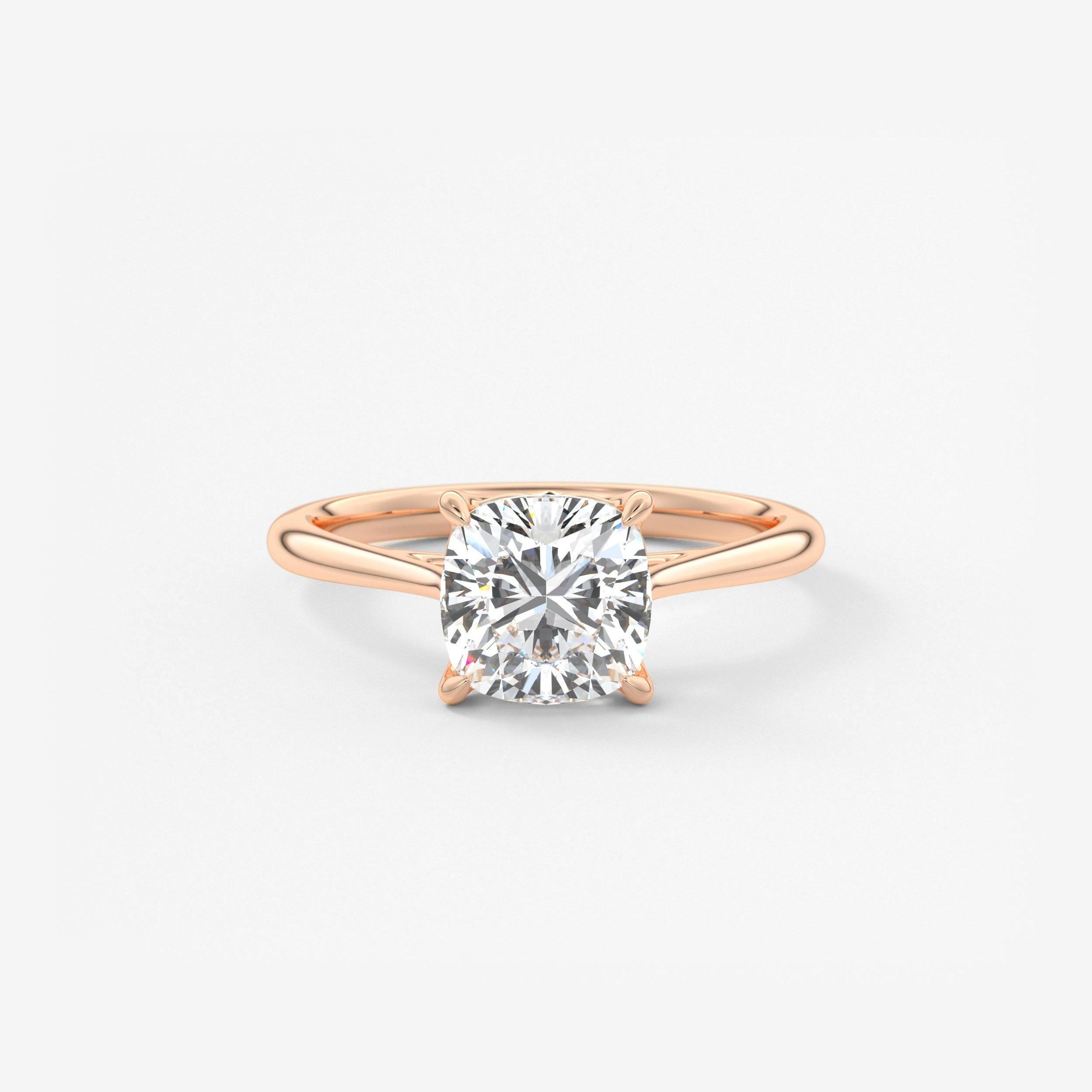 Cushion Cathedral Lab Grown Diamond Engagement Ring