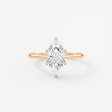 Marquise Cathedral Lab Grown Diamond Engagement Ring