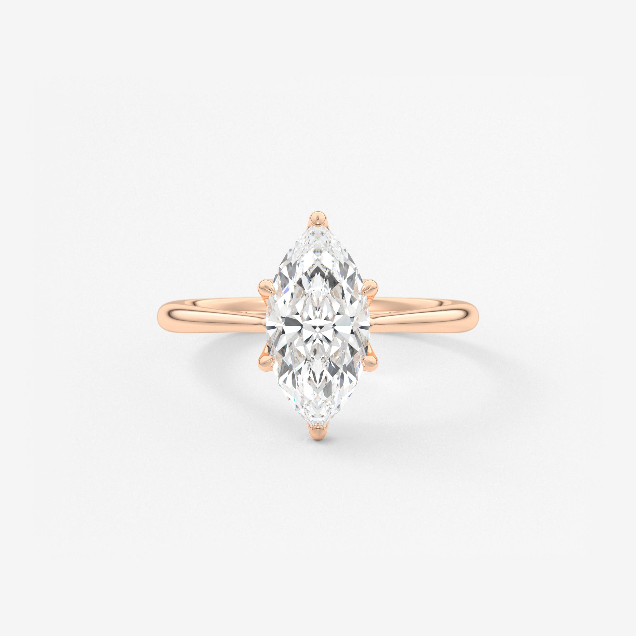 Marquise Cathedral Lab Grown Diamond Engagement Ring