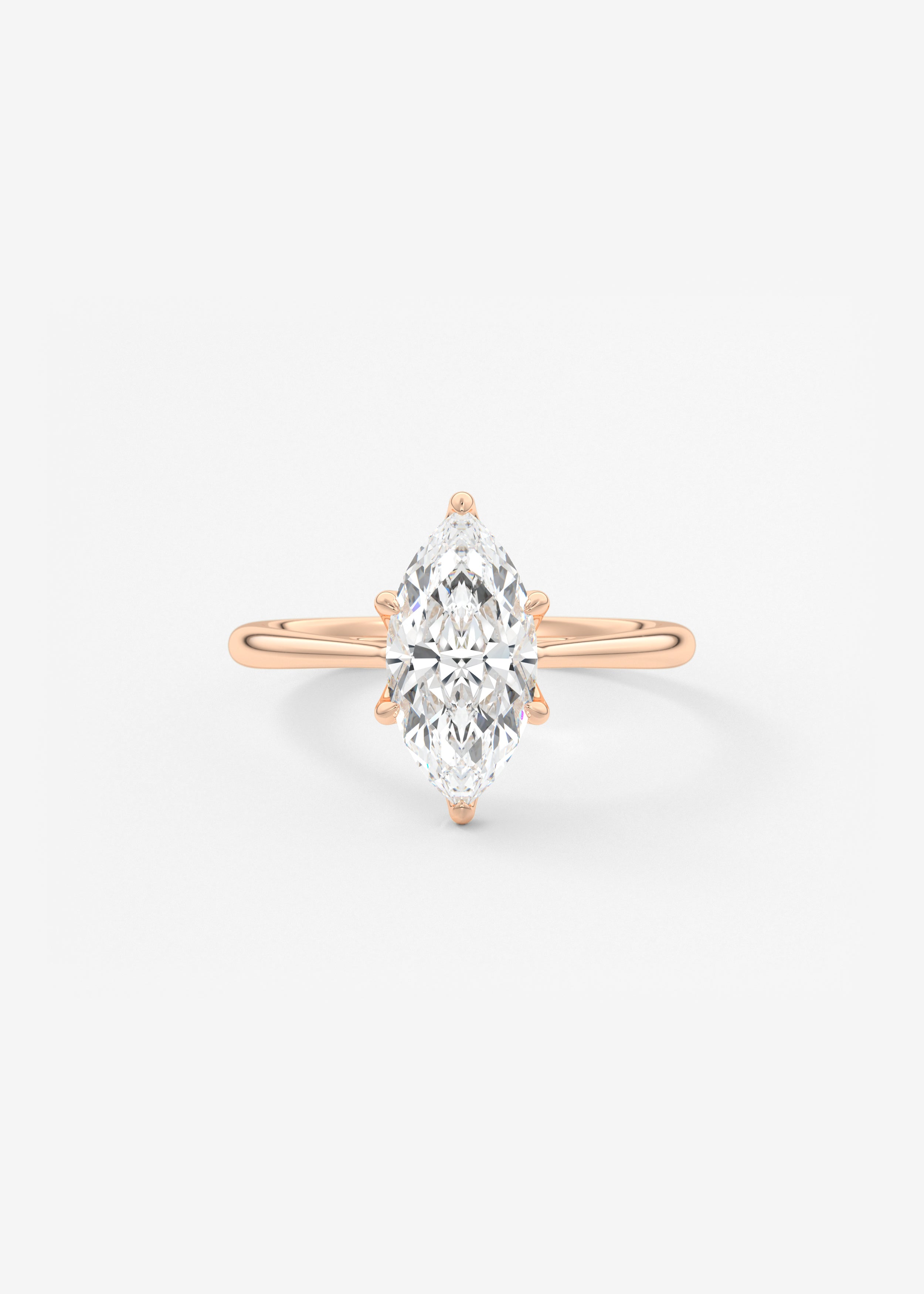 Marquise Cathedral Lab Grown Diamond Engagement Ring