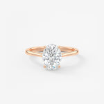 Oval Cathedral Lab Grown Diamond Engagement Ring