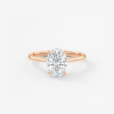 Oval Cathedral Lab Grown Diamond Engagement Ring