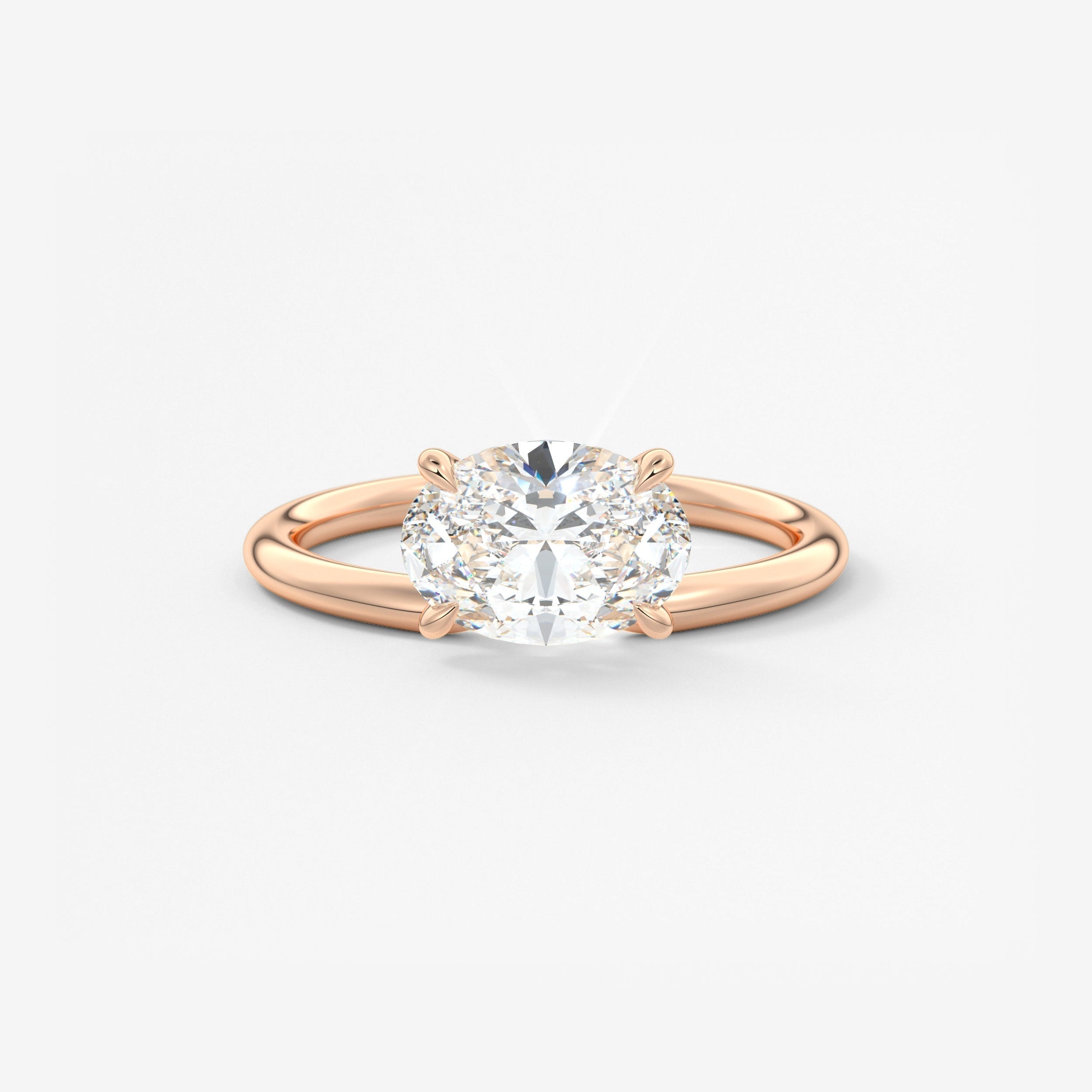 Oval Solitaire Lab Grown Diamond Engagement Ring