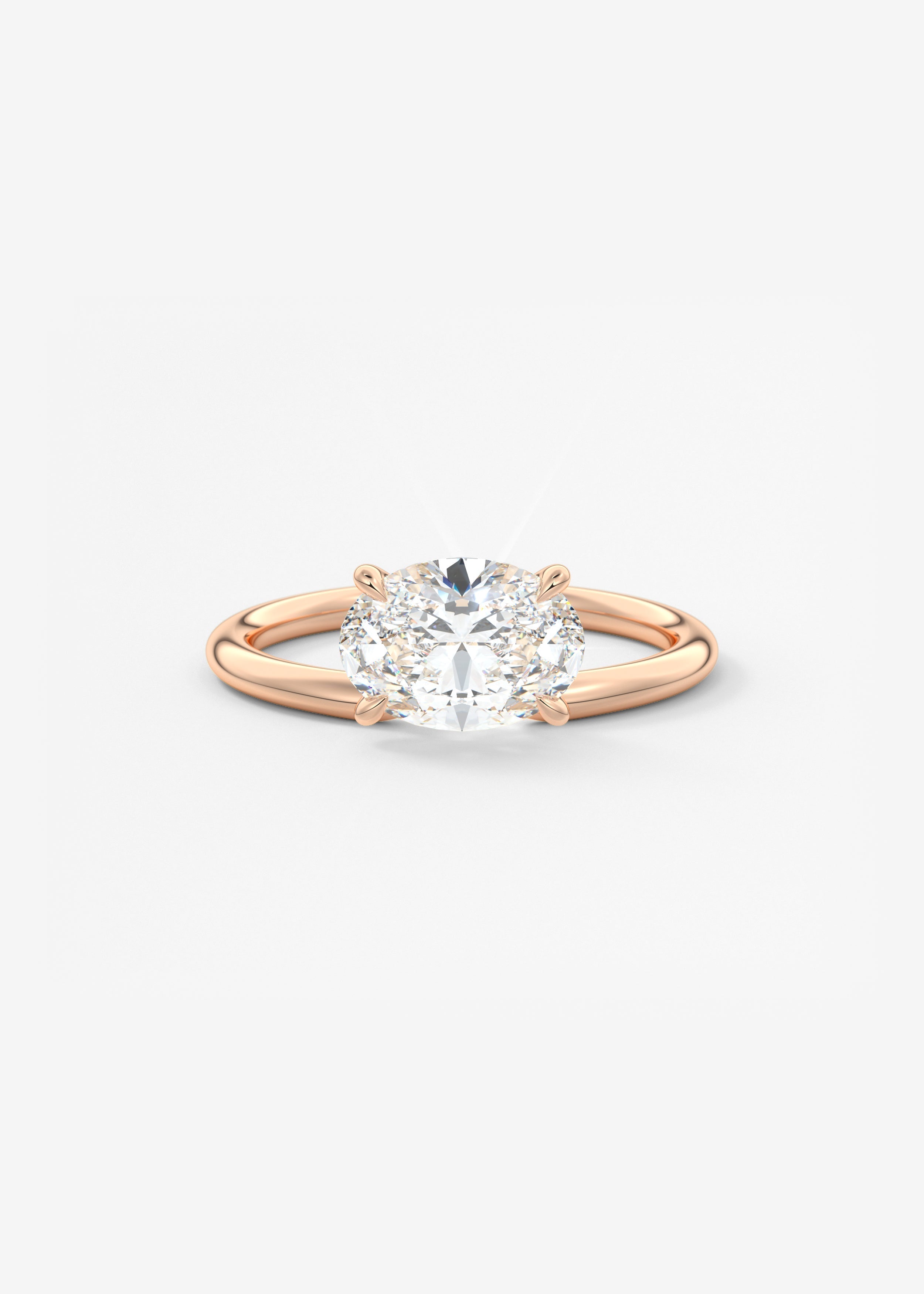 Oval Solitaire Lab Grown Diamond Engagement Ring