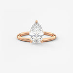 Pear Solitaire Lab Grown Diamond Engagement Ring