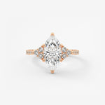 Marquise Cluster Lab Grown Diamond Engagement Ring