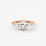 Cushion Three Stone Lab Grown Diamond Engagement Ring