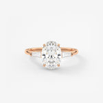 Oval Three Stone Lab Grown Diamond Engagement Ring