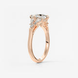 Princess Cluster Lab Grown Diamond Engagement Ring